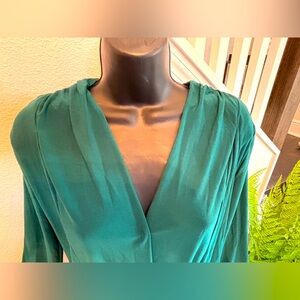 Haute Monde Hunter Green Bodysuit Top